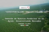 Demanda de Nuestro Productos en el Mundo: Desarrollando Mercados FERNANDO CILLONIZ inform@cción AGROEXPORTACI Ó N: Segundo Impulso.