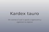Kardex tauro Un sistema el cual te ayuda a organizarte y organizar tu empresa.