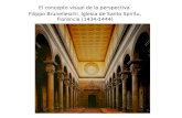 El concepto visual de la perspectiva. Filippo Brunelleschi. Iglesia de Santo Spiritu, Florencia (1434-1444)