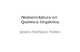 Nomenclatura en Química Orgánica Ignacio Rodríguez Robles.