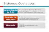 Sistemas Operativos MemoriaMemoria Gestión de procesos Generalidades de S.O. Generalidades de Sistemas Operativos is a Design Digital Content & Contents.