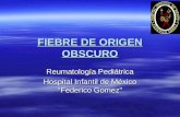 FIEBRE DE ORIGEN OBSCURO Reumatología Pediátrica Hospital Infantil de México Federico Gomez.