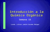Introducción a la Química Orgánica Semana 15 Licda. Lilian Judith Guzmán Melgar.