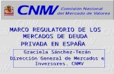 MARCO REGULATORIO DE LOS MERCADOS DE DEUDA PRIVADA EN ESPAÑA Graciela Sánchez-Terán Dirección General de Mercados e Inversores. CNMV.