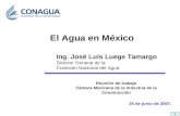 1 26 de junio de 2007. Ing. José Luis Luege Tamargo Director General de la Comisión Nacional del Agua El Agua en México Reunión de trabajo Cámara Mexicana.