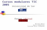 Cursos modulares TIC 2005 Universidad de San Andrés Equipo L@titudL@titud Micaela Manso Marta Libedinsky Cristián Rizzi Iribarren.