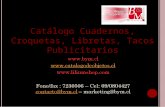Catálogo Cuadernos, Croquetas, Libretas, Tacos Publicitarios    Fono/fax : 7230506 – Cel: 09/0804427.