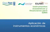 Instrumentos económicos y financieros para GIRH Aplicación de instrumentos económicos.