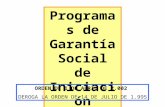 Programas de Garantía Social de Iniciación Profesional ORDEN DE 1 DE ABRIL DE 2.002 DEROGA LA ORDEN DE 14 DE JULIO DE 1.995.