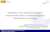1 III Edición del Curso ARIAE de Regulación Energética. Cartagena de Indias (Colombia) Regulación de los mercados energéticos transnacionales (MET): Integración.