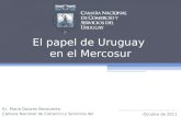 El papel de Uruguay en el Mercosur Ec. María Dolores Benavente. Cámara Nacional de Comercio y Servicios del Uruguay …………………………………….. Octubre de 2011.