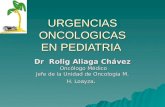 URGENCIAS ONCOLOGICAS EN PEDIATRIA Dr Rolig Aliaga Chávez Oncólogo Médico Oncólogo Médico Jefe de la Unidad de Oncología M. H. Loayza.