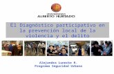 E l Diagnóstico participativo en la prevención local de la violencia y el delito Alejandra Lunecke R. Programa Seguridad Urbana.
