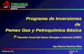 Ing. Marcos Ramírez Silva Programa de Inversiones de Pemex Gas y Petroquímica Básica 7 a Reunión Anual del Sector Energía e Industria (CMIC) Febrero 16,