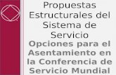 Propuestas Estructurales del Sistema de Servicio Opciones para el Asentamiento en la Conferencia de Servicio Mundial.