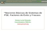 1 Nociones Básicas de Sistemas de PSE. Factores de Éxito y Fracaso. Emma Lucía Rotondo Coordinadora PREVAL .