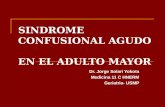 SINDROME CONFUSIONAL AGUDO EN EL ADULTO MAYOR Dr. Jorge Solari Yokota Medicina 11 C HNERM Geriatria- USMP.