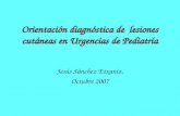 Orientación diagnóstica de lesiones cutáneas en Urgencias de Pediatría Jesús Sánchez Etxaniz. Octubre 2007.