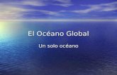 El Océano Global Un solo océano. Distribución de tierra y océano 71% de la superficie 361 x 10 6 km 2 es océano. 71% de la superficie 361 x 10 6 km 2.
