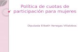 Política de cuotas de participación para mujeres Diputada Elibeth Venegas Villalobos.