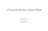 Financiamiento a Corto Plazo Unidad 3 ITECAM. Crédito comercial (cuentas por pagar) Sin garantía.