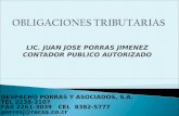 LIC. JUAN JOSE PORRAS JIMENEZ CONTADOR PUBLICO AUTORIZADO DESPACHO PORRAS Y ASOCIADOS, S.A. TEL 2238-3107 FAX 2261-3039 CEL 8382-5777 porrasj@racsa.co.cr.