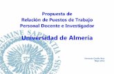 Propuesta de Relación de Puestos de Trabajo de Personal Docente e Investigador Fernando Castillo Ruiz.