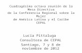 Cuadragésima octava reunión de la Mesa Directiva de la Conferencia Regional sobre la Mujer de América Latina y el Caribe CEPAL Lucía Pittaluga Consultora.