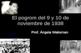 El pogrom del 9 y 10 de noviembre de 1938 Prof. Ángela Waksman Prof. Ángela Waksman.