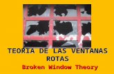 TEORIA DE LAS VENTANAS ROTAS Broken Window Theory.