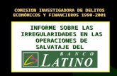 COMISION INVESTIGADORA DE DELITOS ECONÓMICOS Y FINANCIEROS 1990-2001 INFORME SOBRE LAS IRREGULARIDADES EN LAS OPERACIONES DE SALVATAJE DEL.
