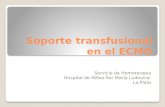 Soporte transfusional en el ECMO Servicio de Hemoterapia Hospital de Niños-Sor María Ludovica- La Plata.