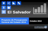 El Salvador Proyecto de Presupuesto General del Estado 2014 Octubre 2013.