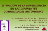 SITUACIÓN DE LA DEPENDENCIA EN LAS DIFERENTES COMUNIDADES AUTÓNOMAS José Manuel Ramírez / Gustavo García Trabajadores Sociales I JORNADAS TÉCNICAS DEL.