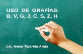 USO DE GRAFÍAS: B, V, G, J, C, S, Z, H Lic. Ivana Tejerina Arias.