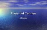 Playa del Carmen Jill Andes. Un sitio ideal para tourismo Un sitio ideal para tourismo Uno de los destinos más actractivos del Caribe mexicano. Uno de.