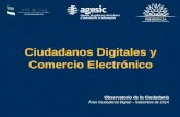 Ciudadanos Digitales y Comercio Electrónico Observatorio de la Ciudadanía Área Ciudadanía Digital – Setiembre de 2014.