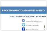 DRA. ROSARIO ACEVEDO KENCHAU @rosario_acevedo Rosario Acevedo K. racevedo@outlook.com PROCEDIMIENTO ADMINISTRATIVO.