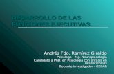 DESARROLLO DE LAS FUNCIONES EJECUTIVAS Andrés Fdo. Ramírez Giraldo Psicólogo - Mg. Neuropsicología Candidato a PhD. en Psicología con énfasis en neurociencias.