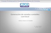 Generación de estados contables con Excel Cómo armar un modelo Dr. Walter Villasboa Contador Público.