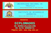 UNIVERSIDAD NACIONAL DE TRUJILLO RESOLUCIÓN RECTORAL Nº 0304-2010/UNT INSTITUTO DE DESARROLLO GERENCIAL RESOLUCIÓN MINISTERIAL Nº 1272-85-ED PRESENTAN.