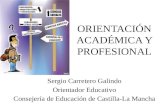 ORIENTACIÓN ACADÉMICA Y PROFESIONAL Sergio Carretero Galindo Orientador Educativo Consejería de Educación de Castilla-La Mancha.