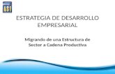 ESTRATEGIA DE DESARROLLO EMPRESARIAL Migrando de una Estructura de Sector a Cadena Productiva 1.
