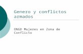 Genero y conflictos armados ONGD Mujeres en Zona de Conflicto.