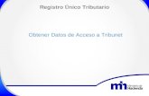Registro Ú nico Tributario Obtener Datos de Acceso a Tribunet.