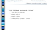Lenguaje de Programación Java Profesor: Mauricio Martínez P. Análisis y Diseño Orientado a Objetos UML: Lenguaje de Modelamiento Unificado Toma de Requerimientos.