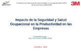 Presentado por: Ing. Yuri Durán, MPRL-MAG Octubre 2012 Impacto de la Seguridad y Salud Ocupacional en la Productividad en las Empresas Conferencia Nacional.