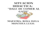 SITUACION DIDACTICA: “DALE DE COMER AL GATO” MAESTRA: ROSA ISELA MONTOYA LUGO.