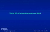 Área de Ingeniería Telemática 1 Universidad de Sevilla Fundamentos de Telemática Tema 16: Comunicaciones en Red.