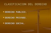 Clasificacion Del Derecho 2010 Der. II